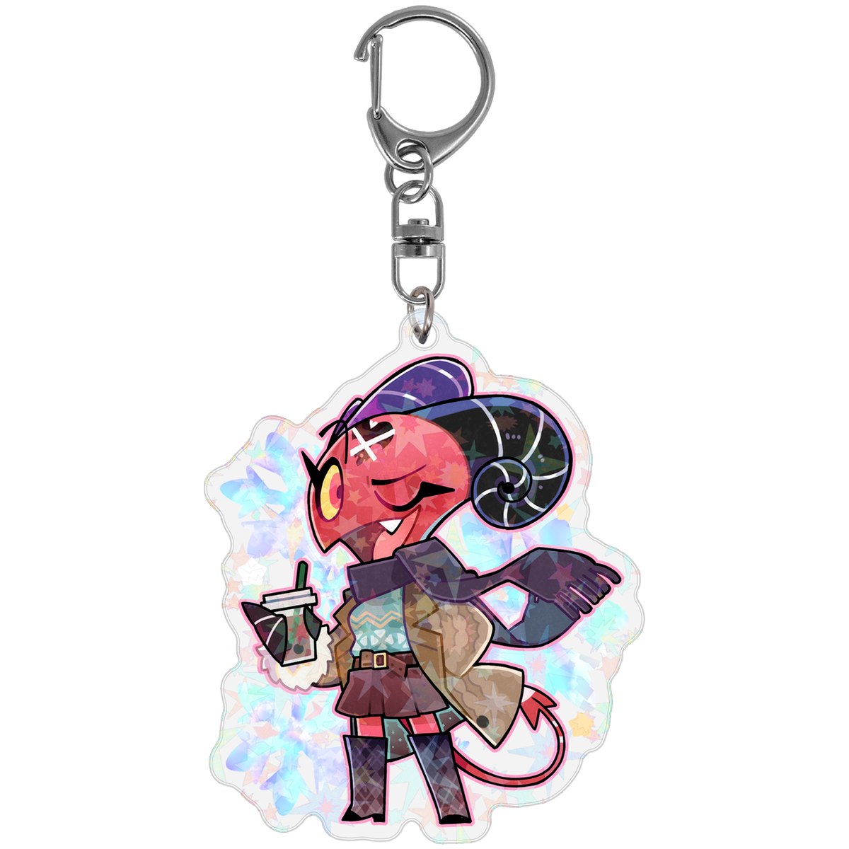 Barbie Wire - Cozy Winter - Holographic Keychain *LIMITED STOCK*