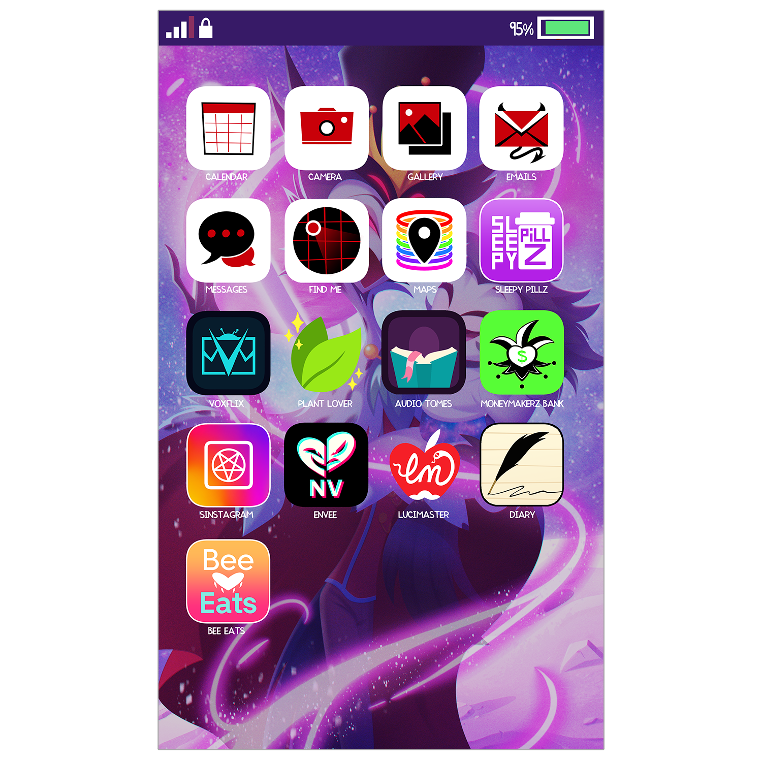 Not In Inventory Sticker Hell App Icons Sticker Sheet *LIMITED STOCK* – SpindleHorse