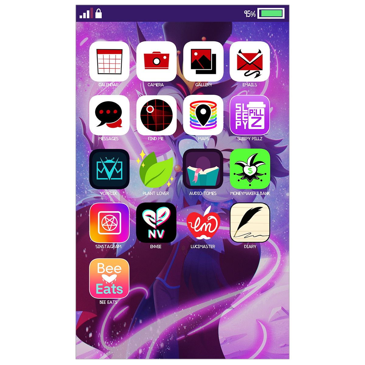 Not In Inventory Sticker Hell App Icons Sticker Sheet *LIMITED STOCK* – SpindleHorse