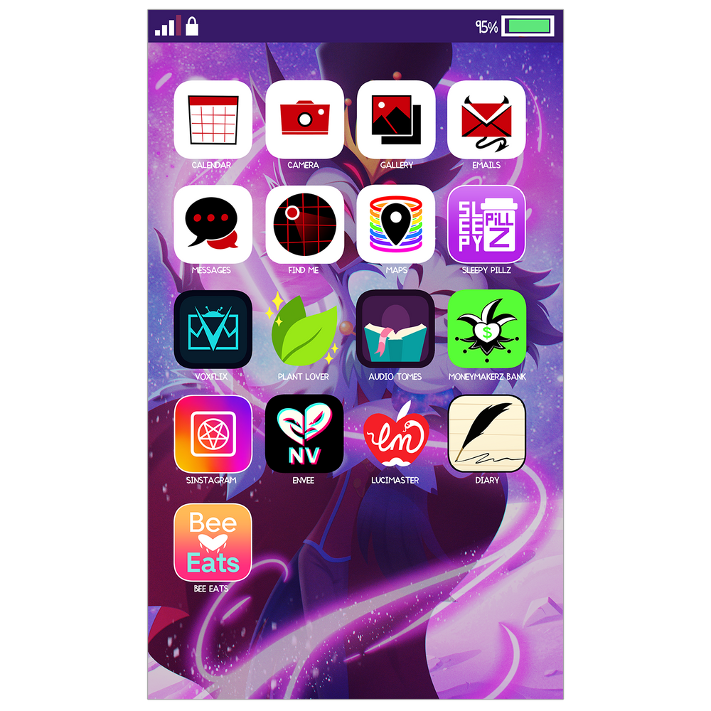 Hell App Icons Sticker Sheet *LIMITED STOCK*