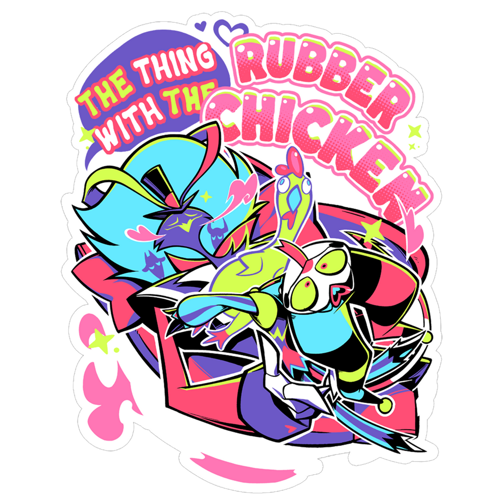 Rubber Chicken Sticker *LIMITED STOCK*